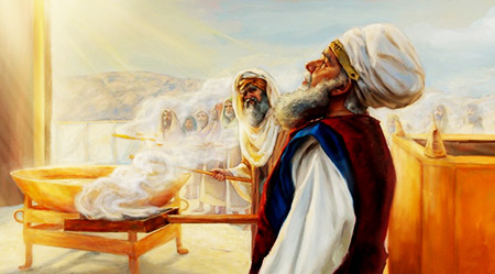 Aronne, fratello di Mosè, pronipote di Levi, fu il primo Sommo Sacerdote degli Ebrei