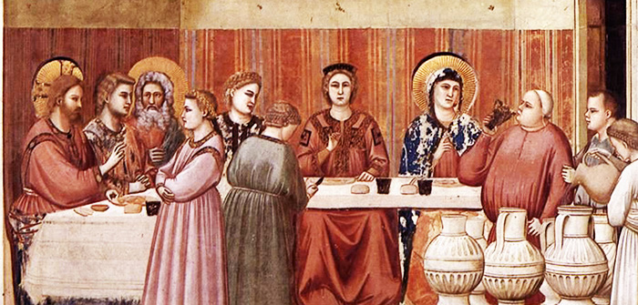 Le nozze di Cana. Giotto, Cappella degli Scrovegni, Padova