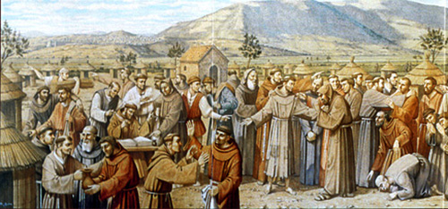 Il 29 settembre 1220 attorno alla Porziucola erano confluiti migliaia di frati per il Capitolo Generale