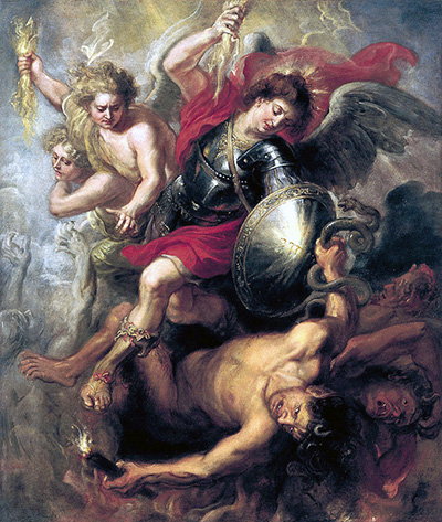 Michele Arcangelo espelle Lucifero e gli Angeli Ribelli - P Rubens