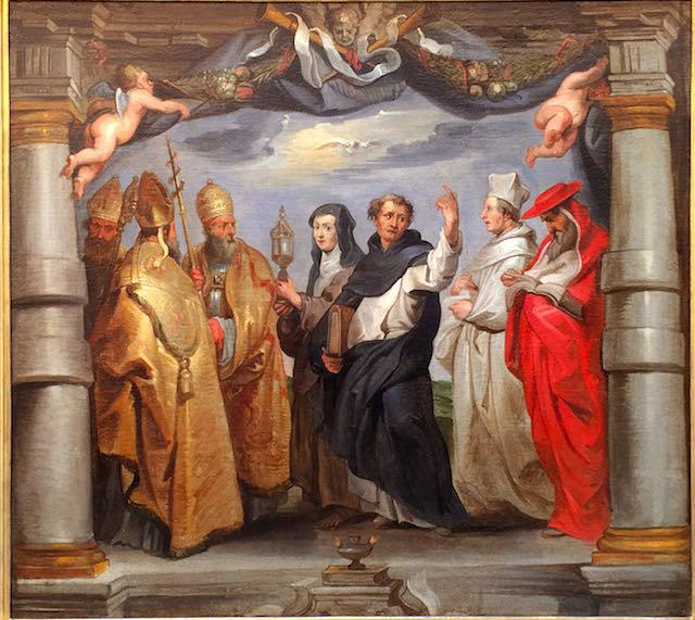 La beata Giuliana insieme  a papa Urbano IV
