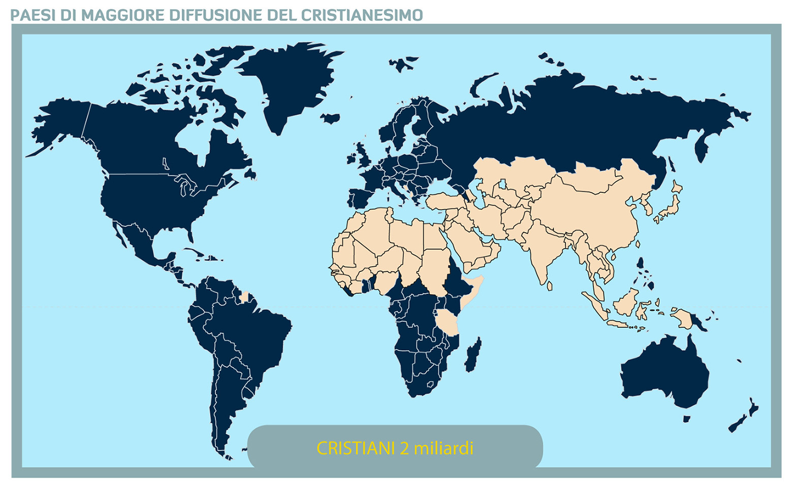 Paesi in cui il cristianesimo è maggiormente diffuso