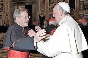 Cardinale  Walter Kasper con Papa Bergoglio